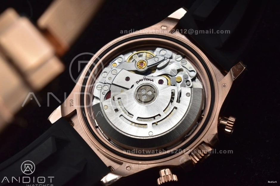 Rubber 116515 Edition Daytona Strap 1:1 RG on Oysterflex BTF Dial Best SA4130 0307